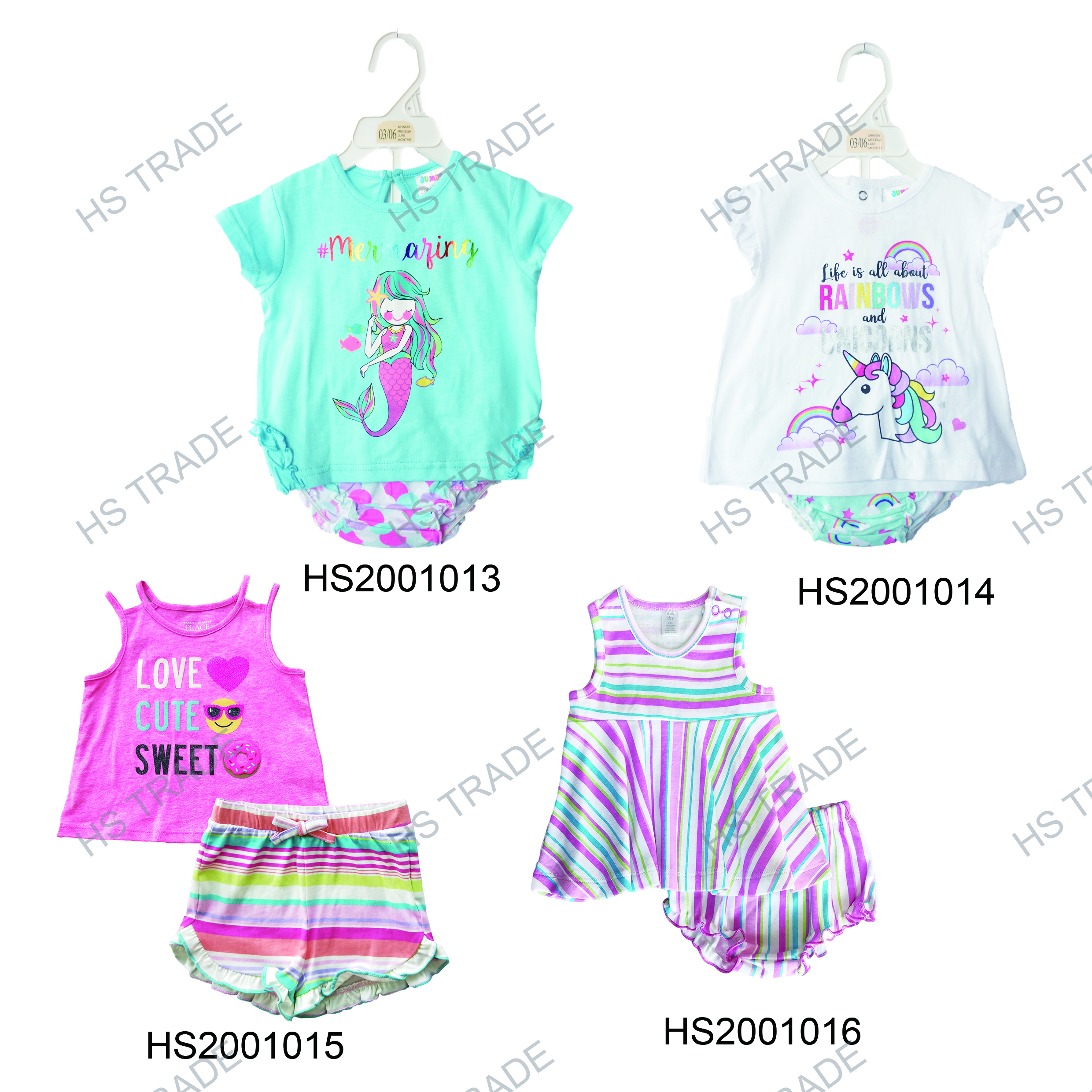 baby girl tshirt short 2pc multipack set Spring & Summer