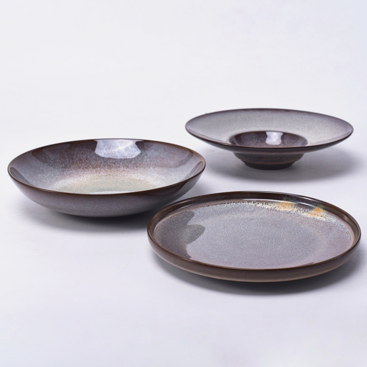 Bronze-white reactive glaze collection