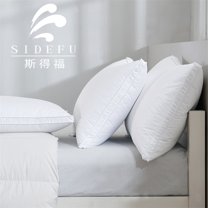 Gusset White Down Pillow