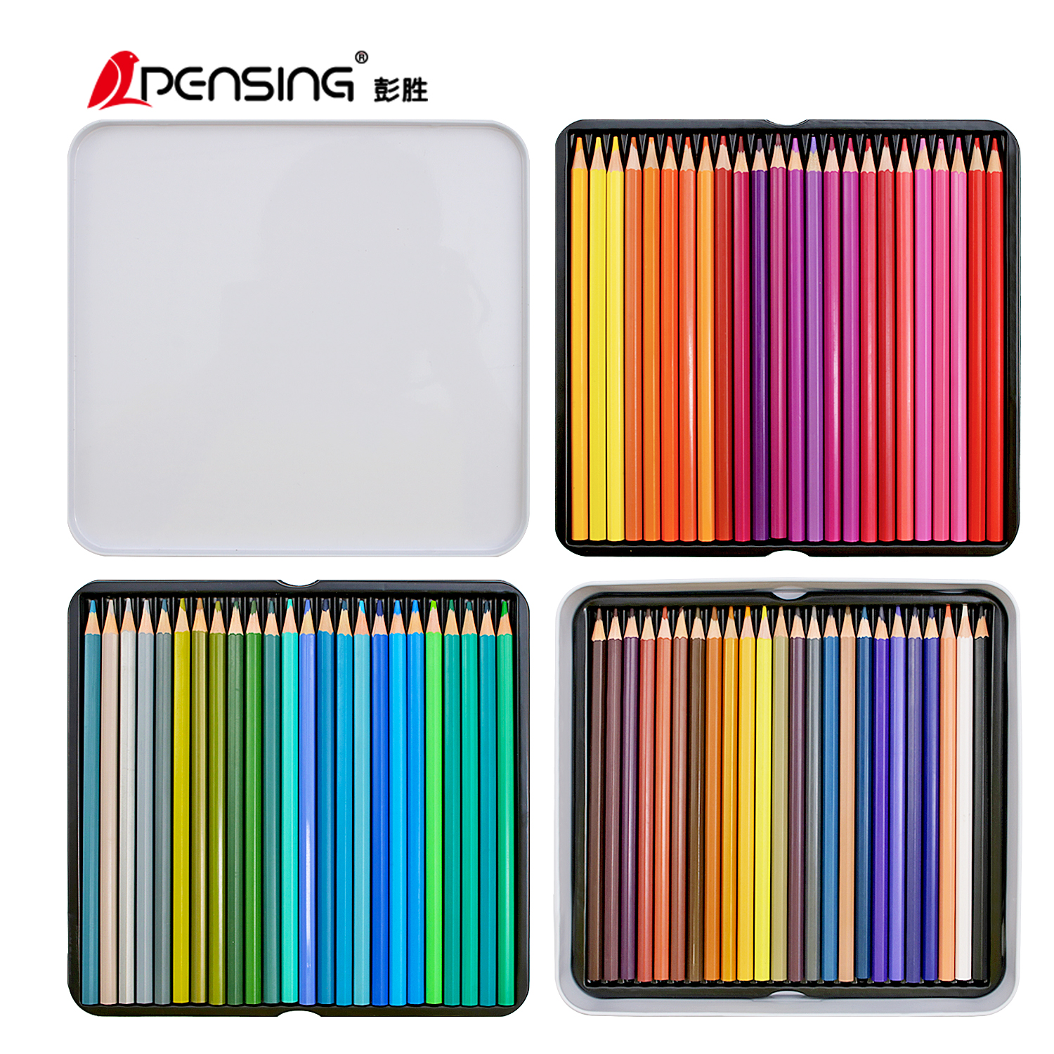 Woodfree 72 color pencil in tin box