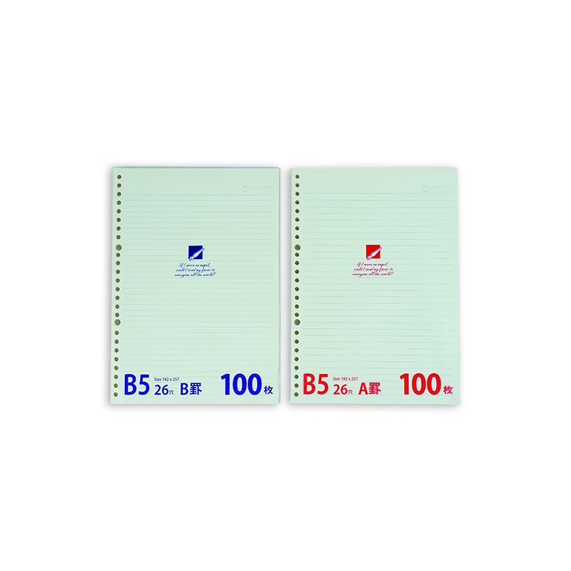 loose pages with holes special for Japan market