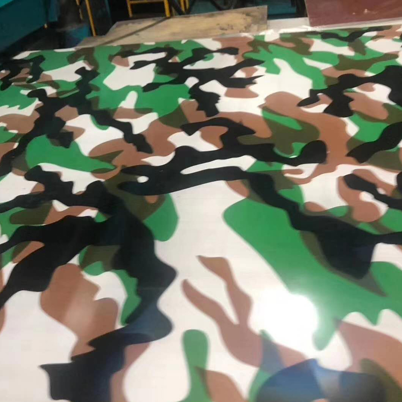 Camouflage pattern design color coated coil steel ppgi