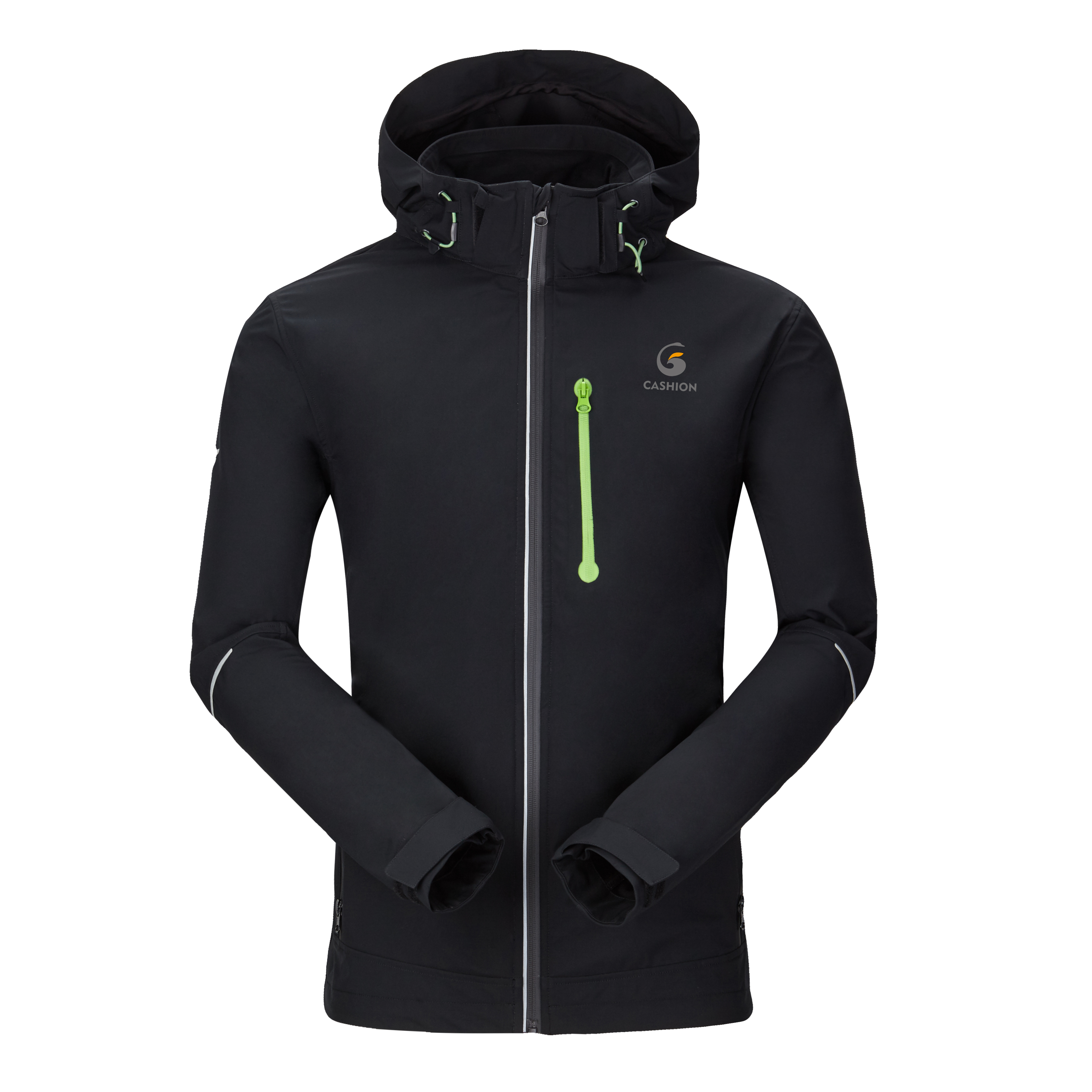 Outdoor Water Repellent 3 Layers Softshell Jacket Hooded Sportwear