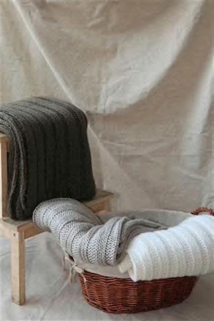 Mohair plain knitting blanket