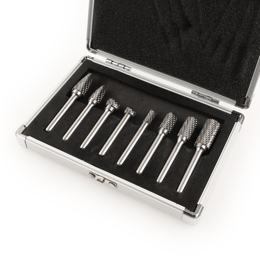 hot sale high quality manufacture factory polished carbide burr 6mm shank burr set