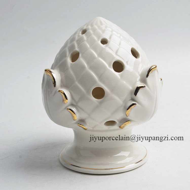 Italian porcelain ceramic spring peach decor