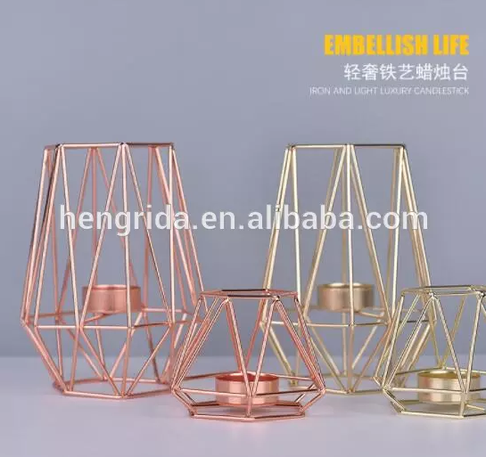 Nordic light luxury iron candlestick candle holder
