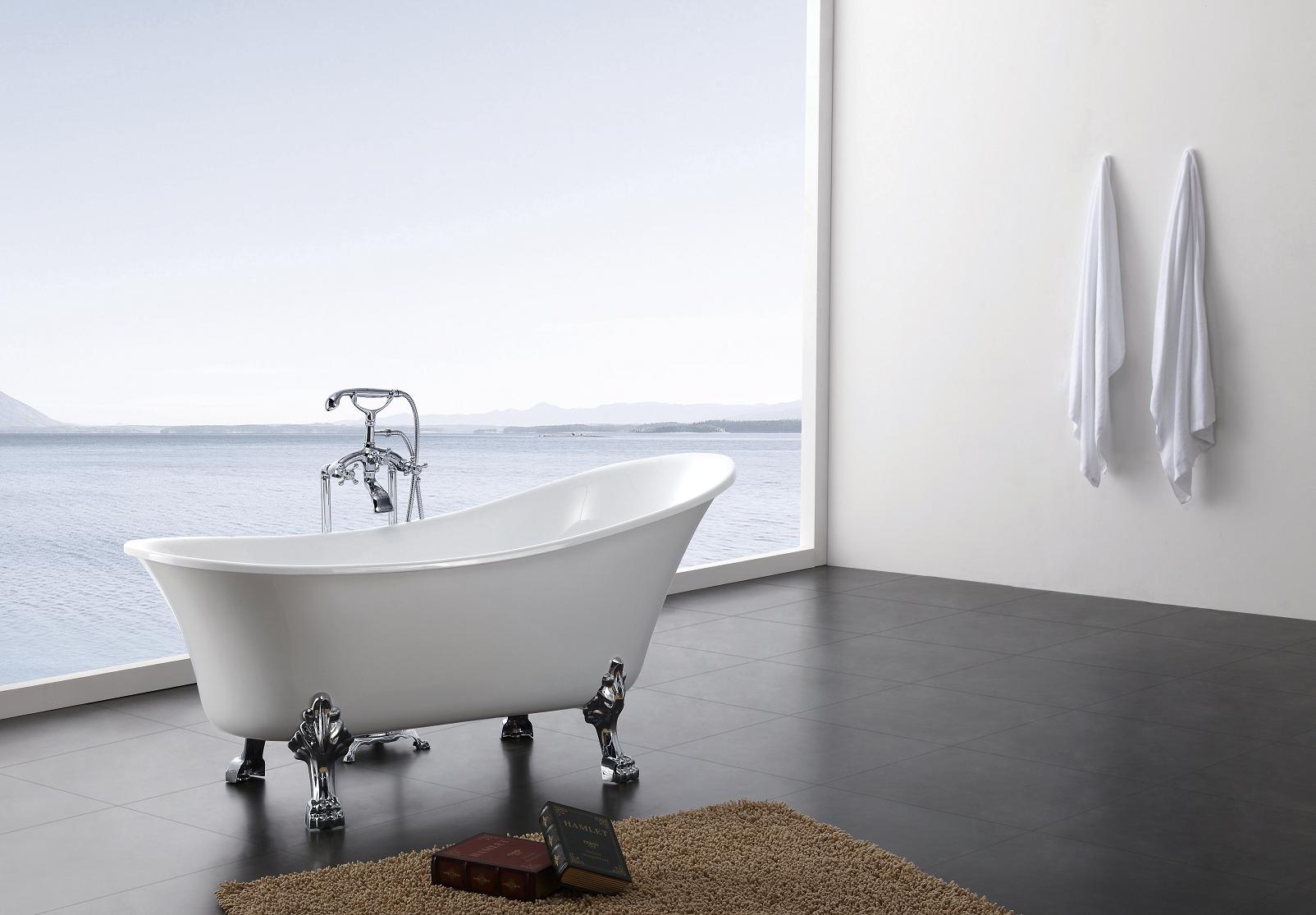 Acrylic Claw Foot Bathtub