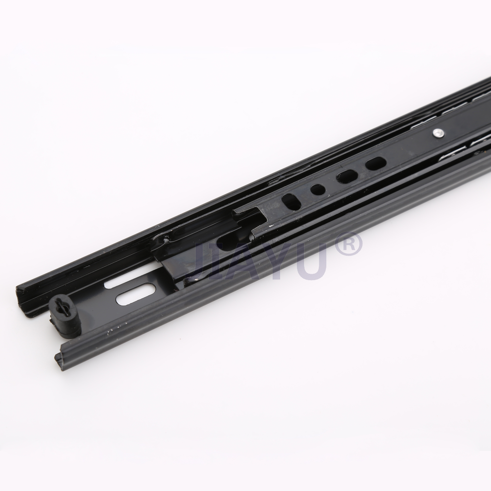 30MM 3-Fold small type black drawer slide