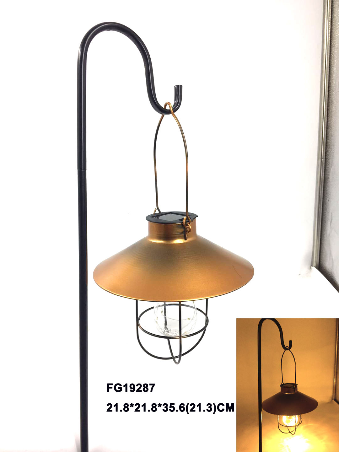 Hanging solar lights LED outdoor metal garden yard lawn landscape