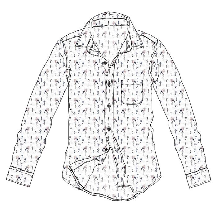 Men L/S digital shirt