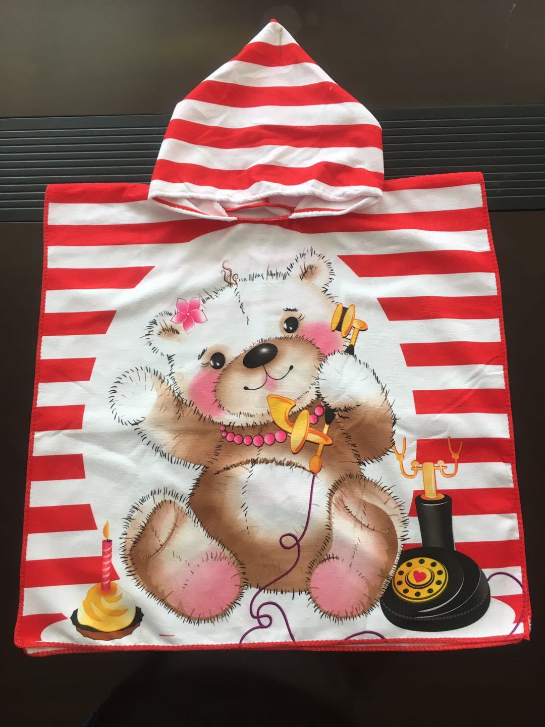 100% polyester digital printed poncho
