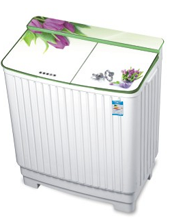 Small double barrel washing machine