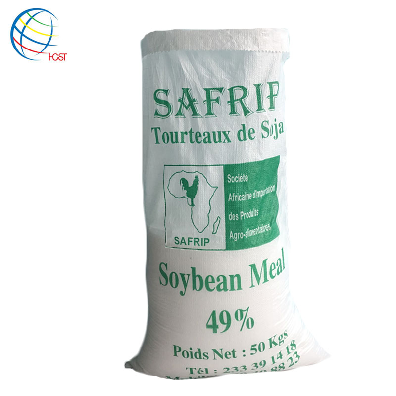 Woven Polypropylene Raffia Soybean Sacks Bags 50kg Used For Flour,Grain,Coffee Bean Packaging
