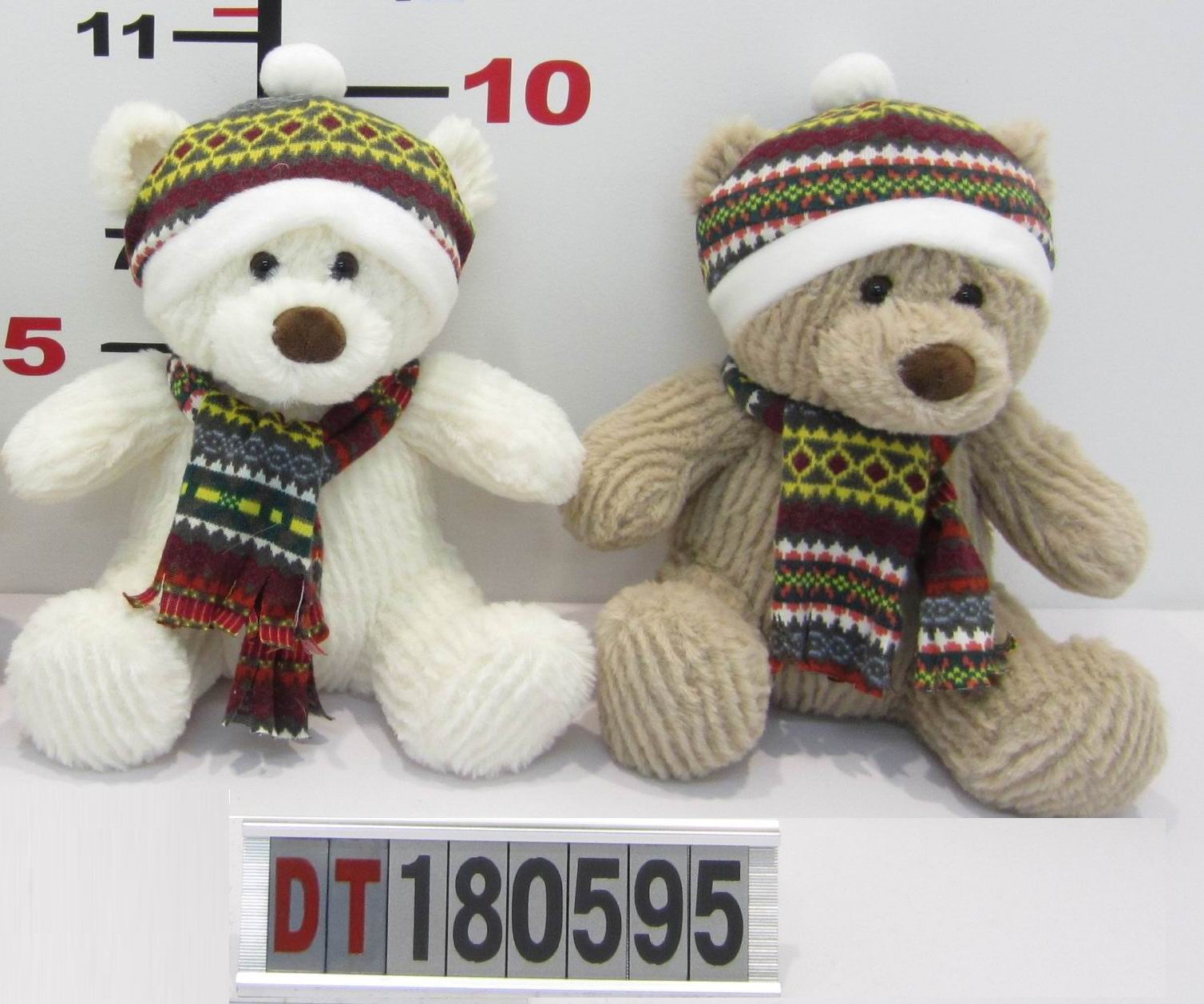 Plush Bear W/Hat And Scarf
