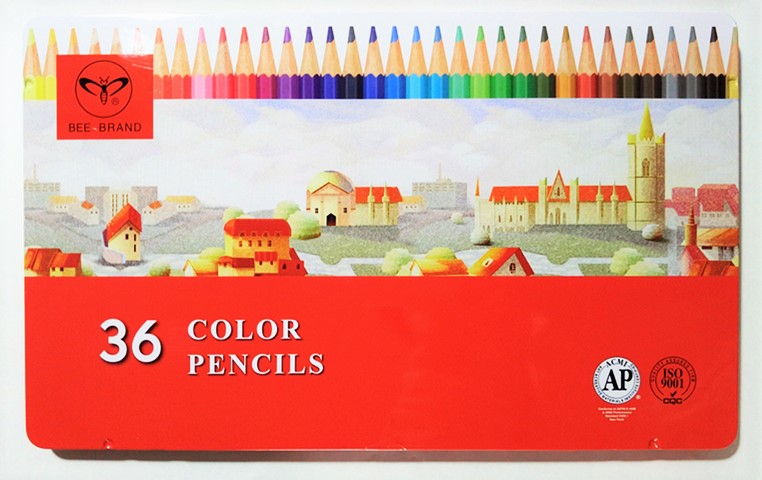 36color pencil in tin box