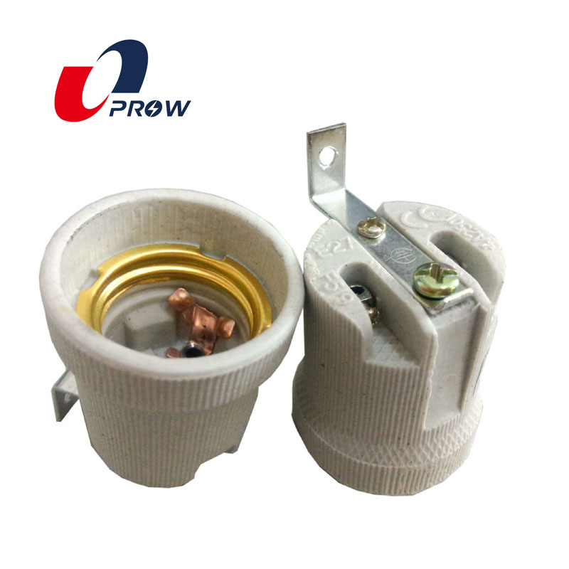 E27 Ceramic Lampholder with bracket