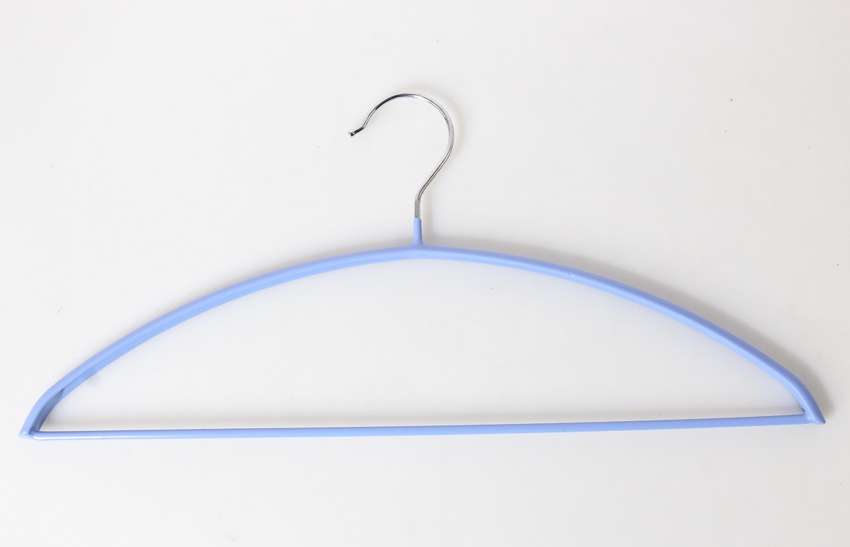 Rubber PVC Coated Body Metal Coat Cloth Hanger with PVC Bar