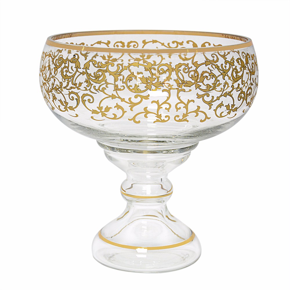 Glass fruit bowl