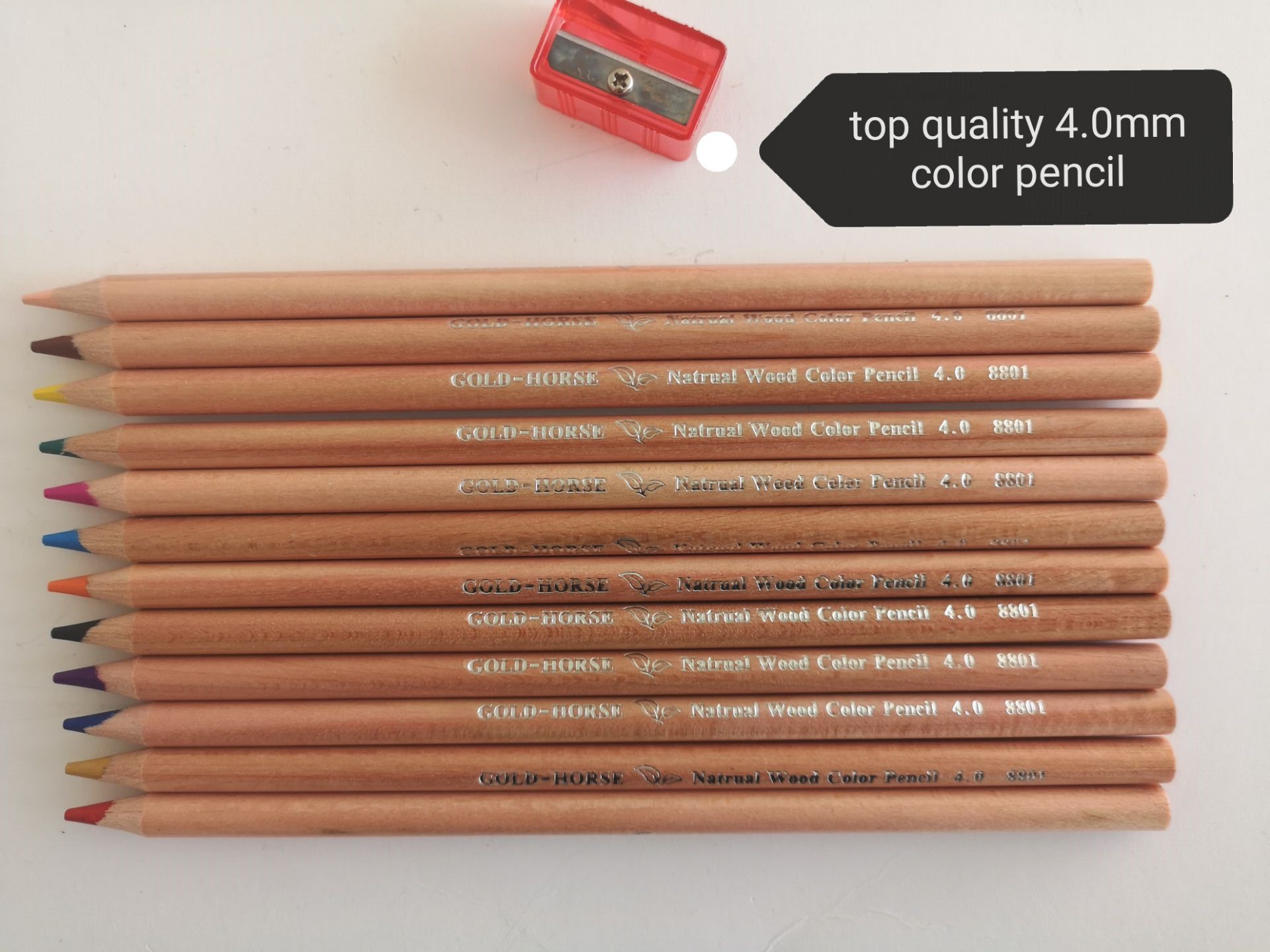 4.0mm lead,wooden color pencil