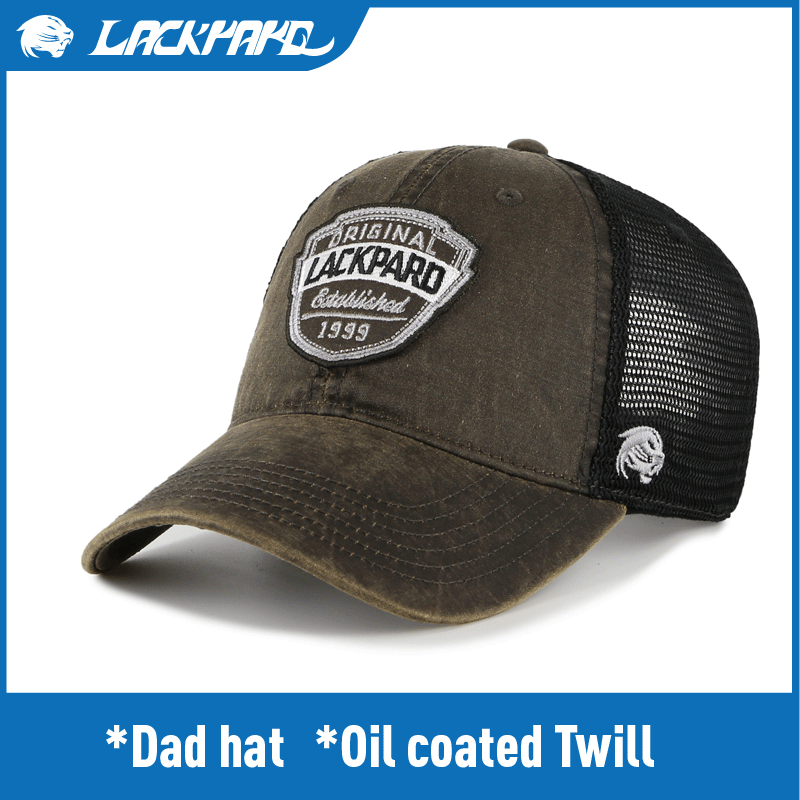 LACKPARD-Basic-Dad hat-Washed mesh cap