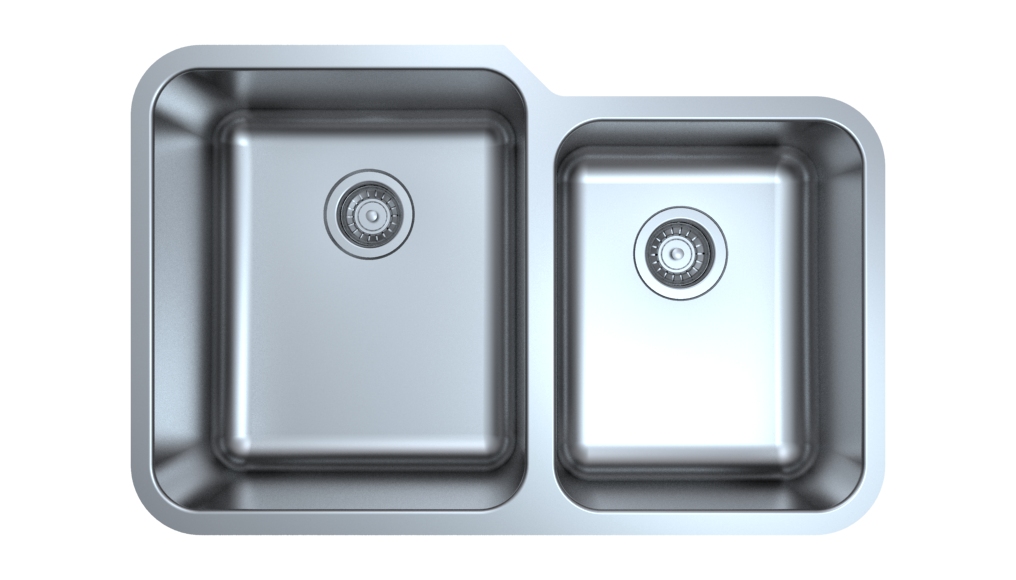 Stainless steel undermount double bowl 60/40 sink, R50