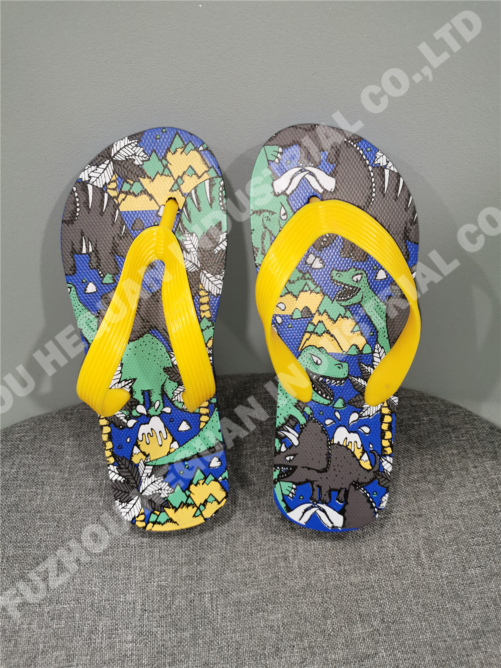 Boy seafood printing flip flops