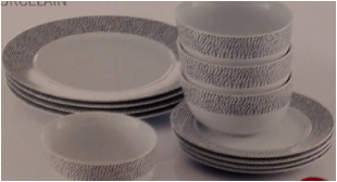 12pcs White Dinner Set Porcelain Round With 9"dinner Plate