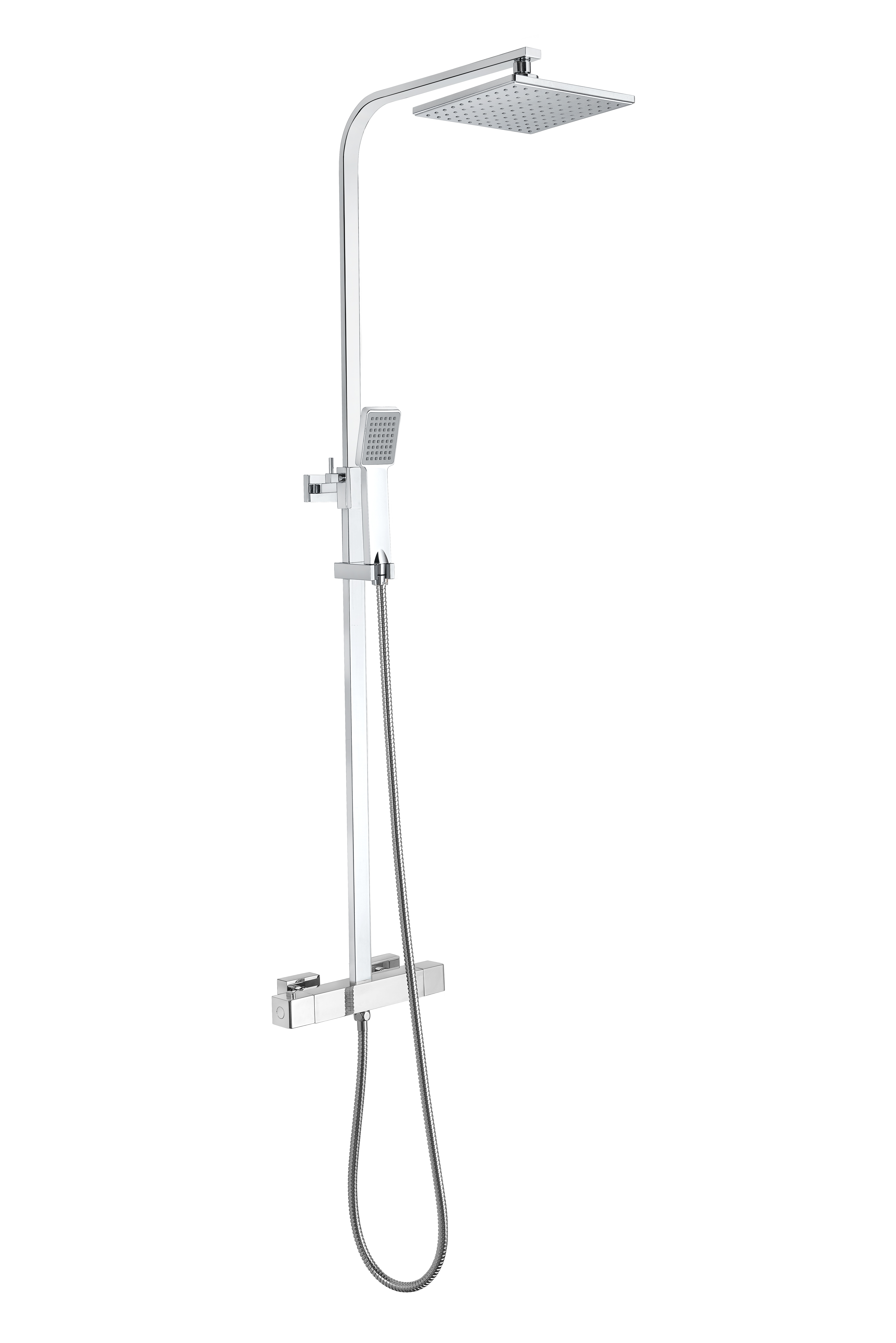 Shower column with thermostatic mixer