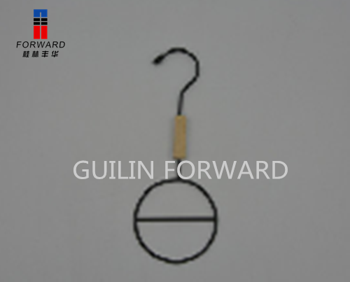 Metal pants hanger with wood