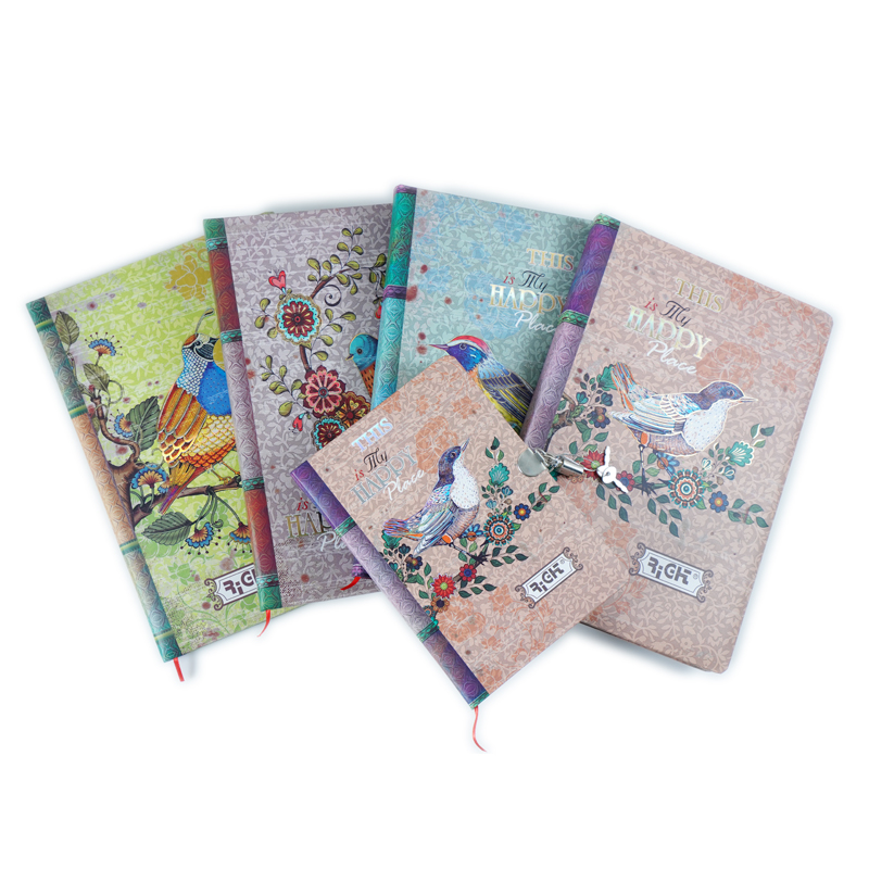 Thick sponge hardcover notebook padlock diary