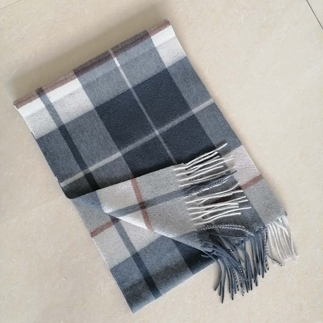 Woolen Cashmere Plaid Scarf