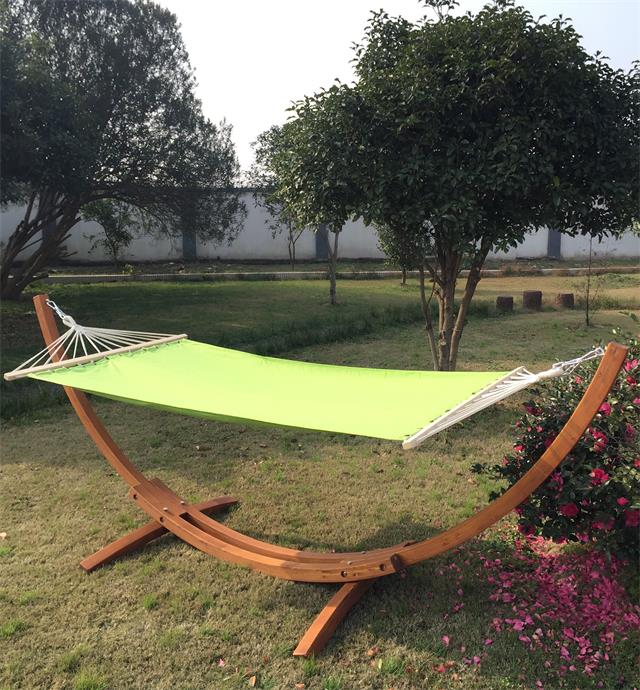 Wooden hammock stand with hammock
