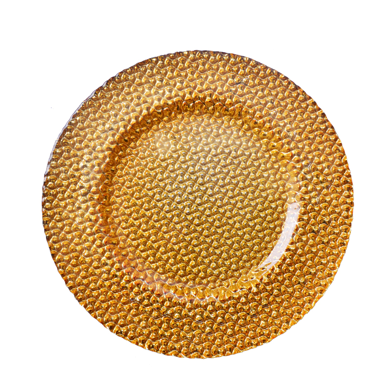 Special glass charger plate for wedding/party , cushion plate, multi-color optional, design can be customized