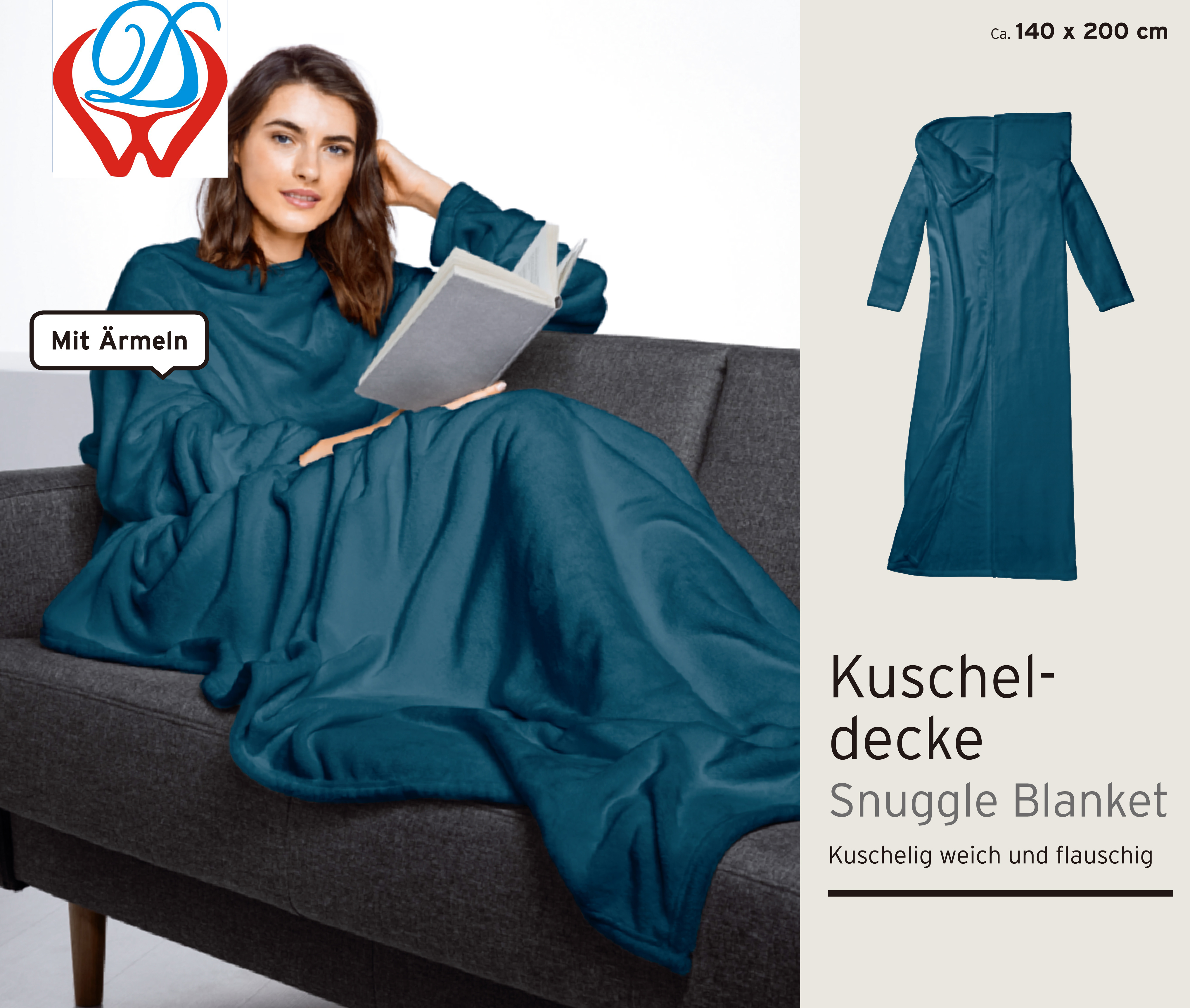 TV-Blanket with sleeves