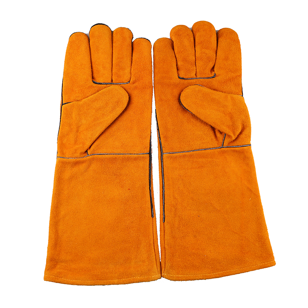 Cow split leather welding glove