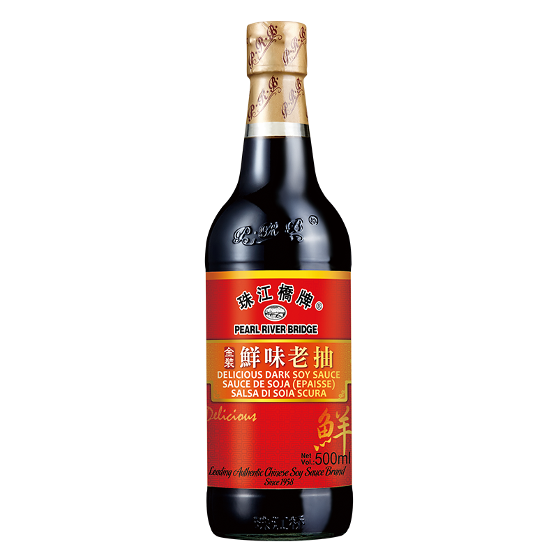 Pearl River Bridge Delicious Dark Soy Sauce 500mL [Stew/Stir-Fried/Marinade]