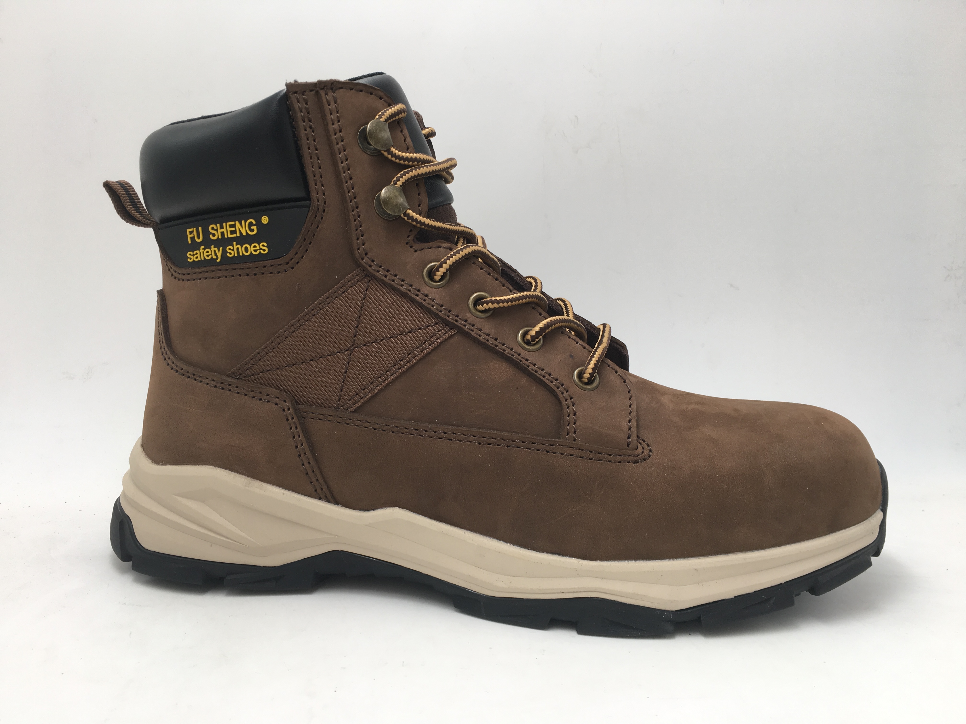 Middle Cut Crazy Horse Leather Work Shoes