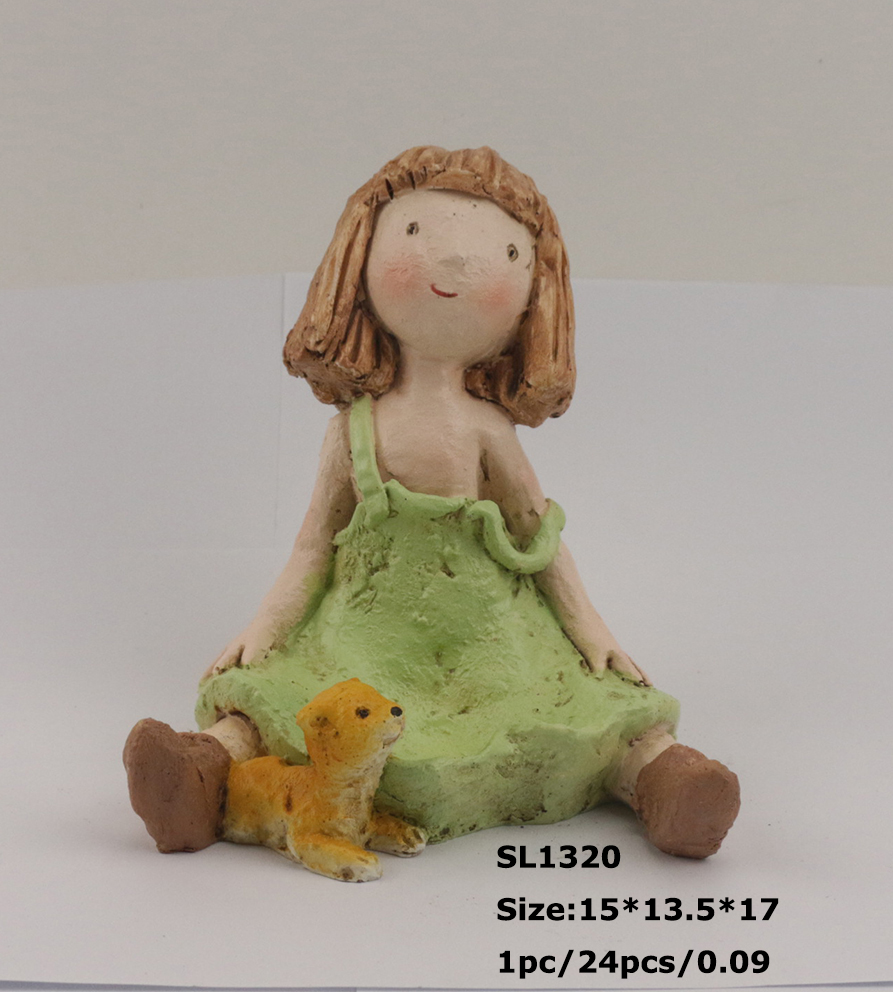 Resin decorations - garden series-Girl