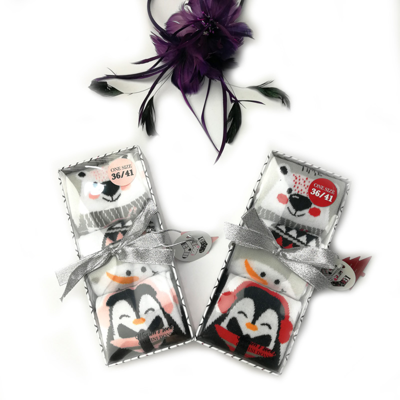 H-03 Wholesale Custom DIY Christmas Mens Women Festive Christmas Sock Shaped Cheap Set Sleeve Paper Cardboard Packaging Gift Box with Clear PVC Window