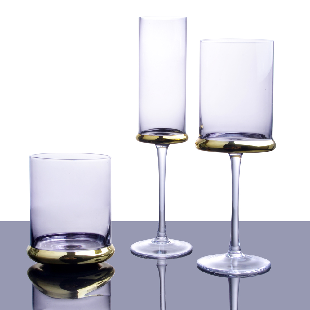 Straight wine glass set, red wine glass champagne glass tumbler set