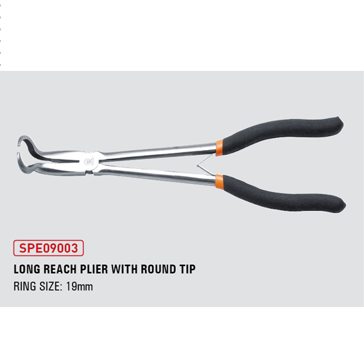 long reach plier with round tip 19mm