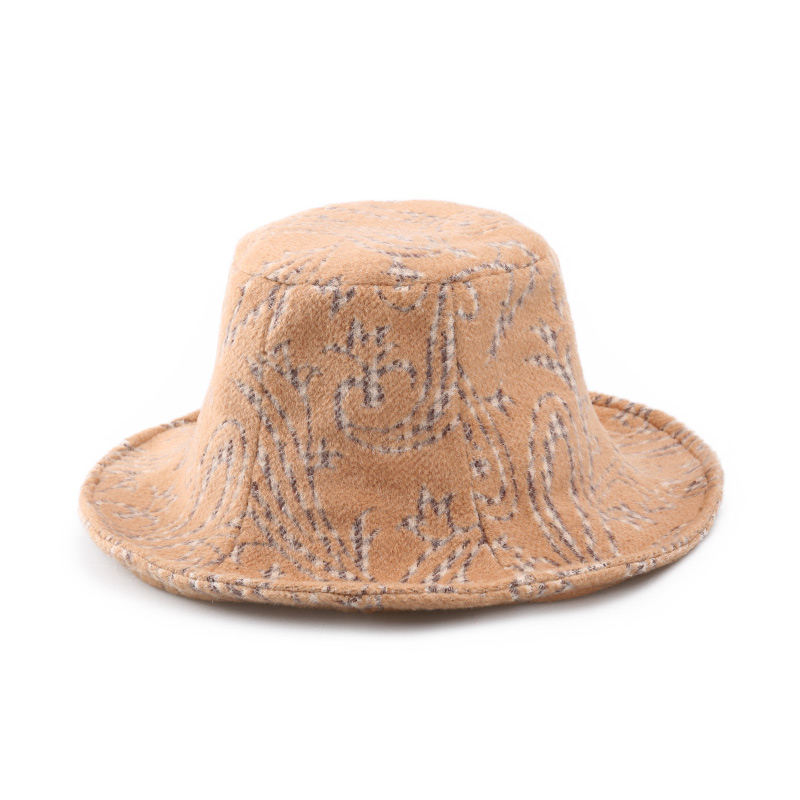 Khaki pattern bucket hat
