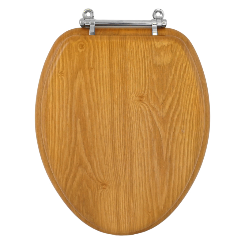 19 inch wood veneer elongated molded wood toilet seat