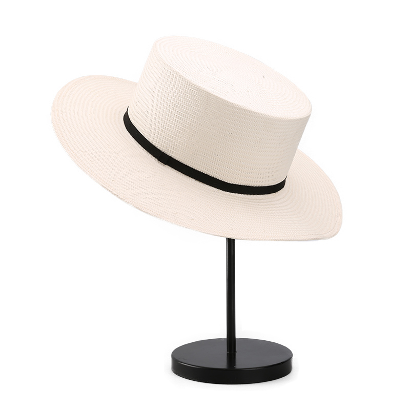 Wide Brim Sun Hat 100% Japanese Paper Flast Straw Hat