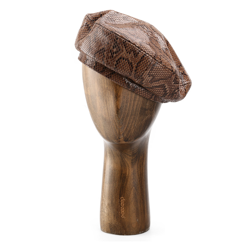Brown Serpentine High Quality Sense Beret Hat