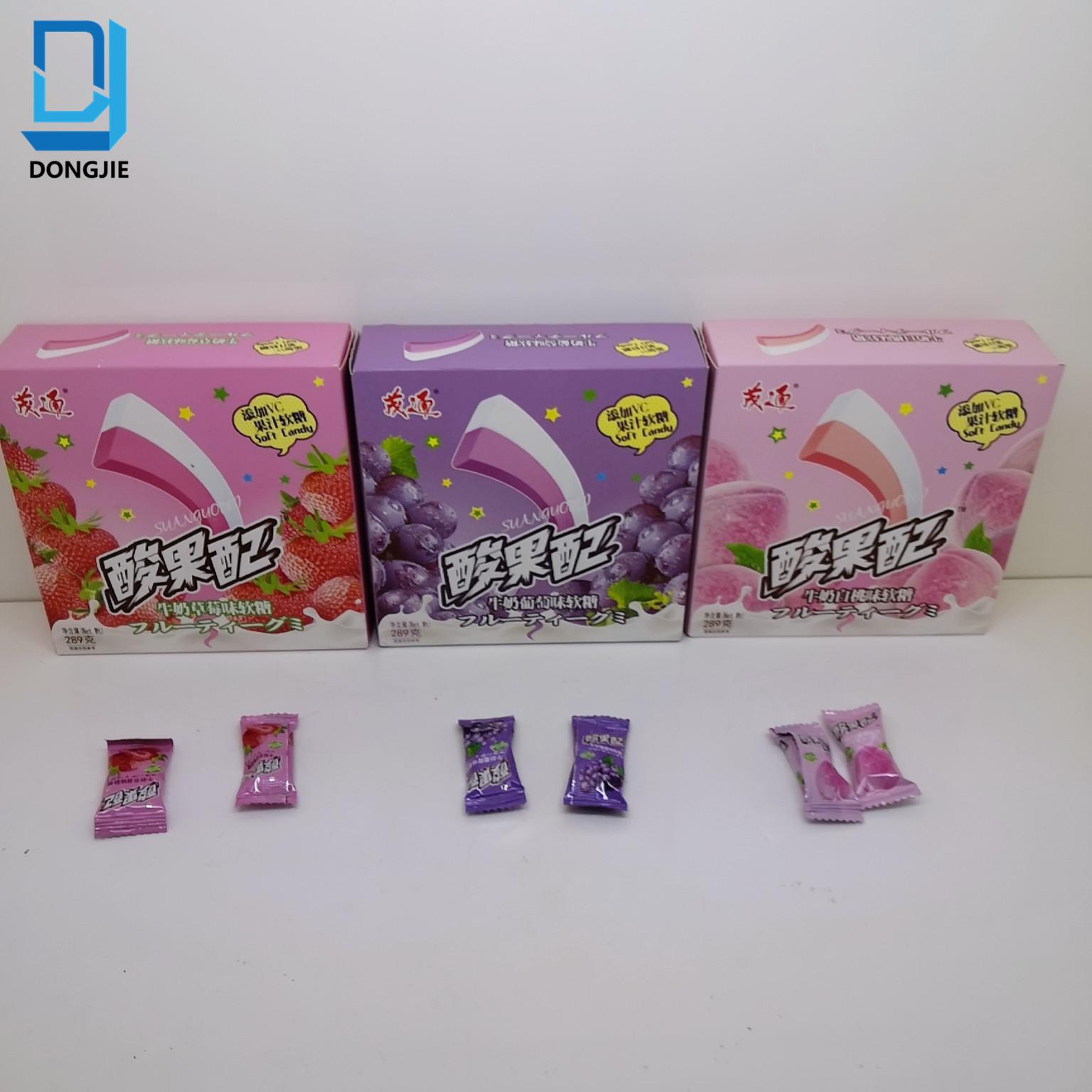 *Soft candy （milk strawberry flavor，milk peach flavor， milk grape flavor）