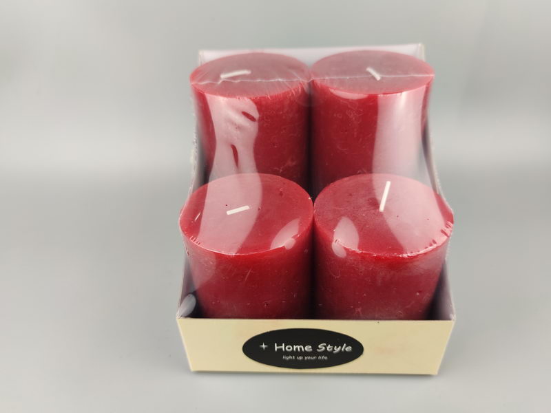 Set of 4 rustic candles