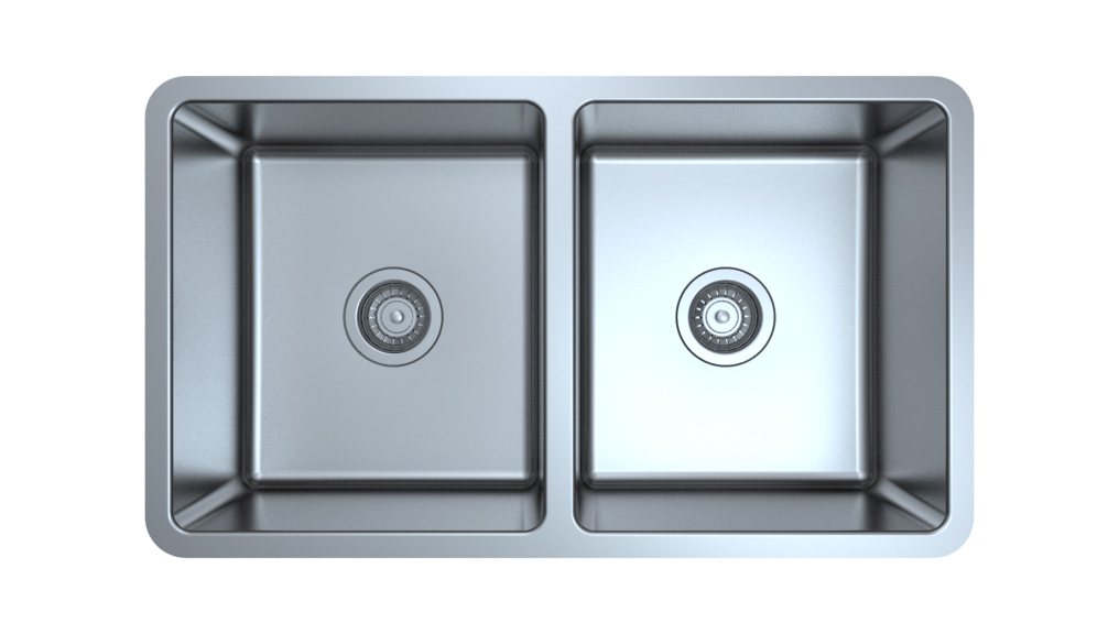 Stainless Steel Undermount 50/50 Bowl Sink, R20