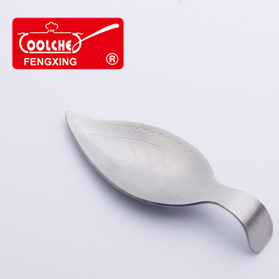 Stainless steel tea server-leaf shape